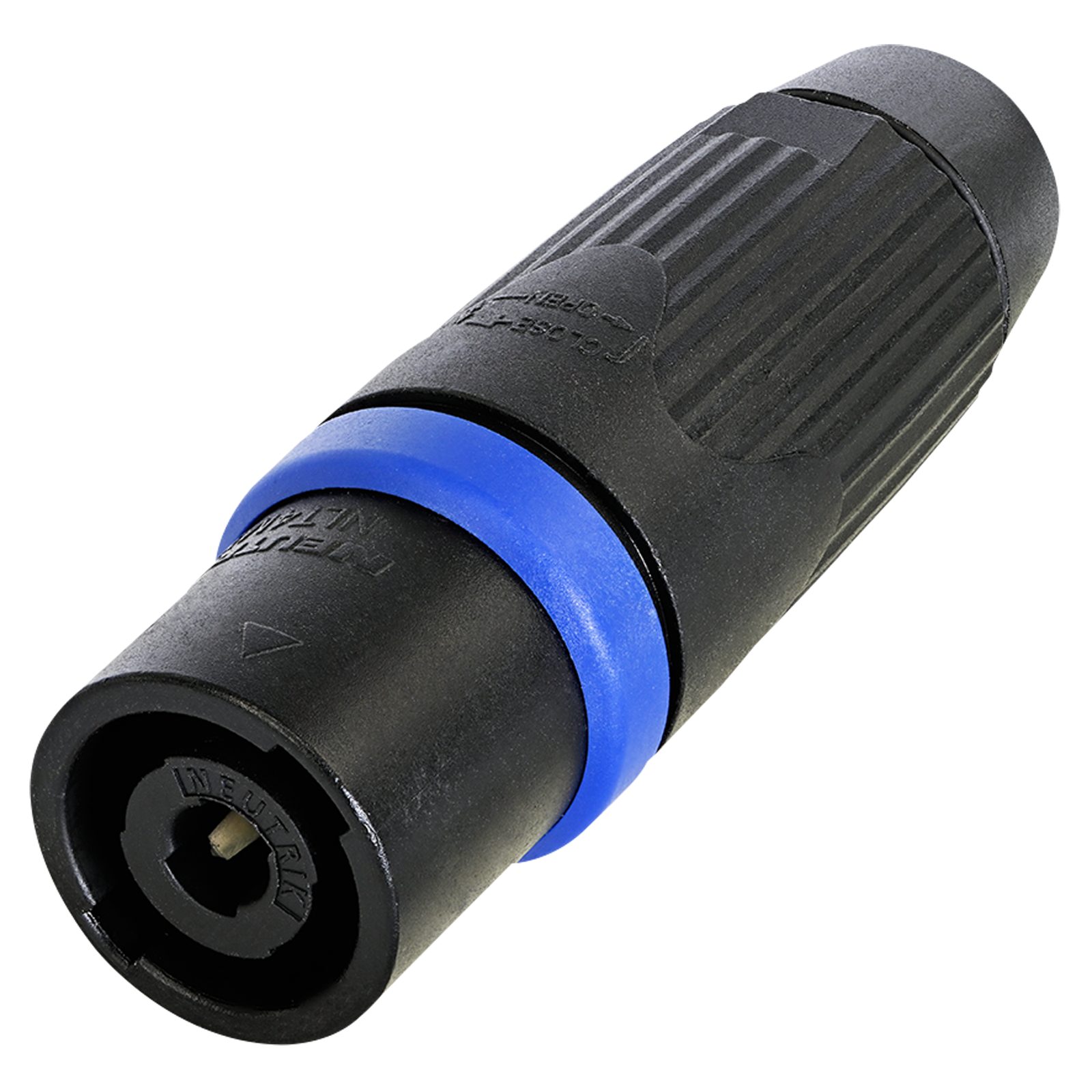 Connettore speakON 4P maschio alloggiamento metallo nero - Neutrik NLT4MXXBAG