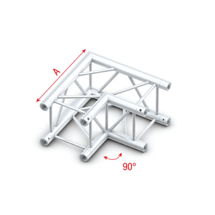 Truss Pro-30 Quadrato Angolo P 500mm Argento - MILOS PQ30003