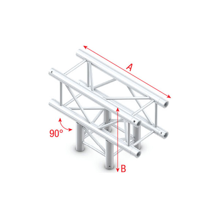 Truss Pro-30 Quadrato P - T-Cross 3 Vie 710 mm - MILOS PQ30017