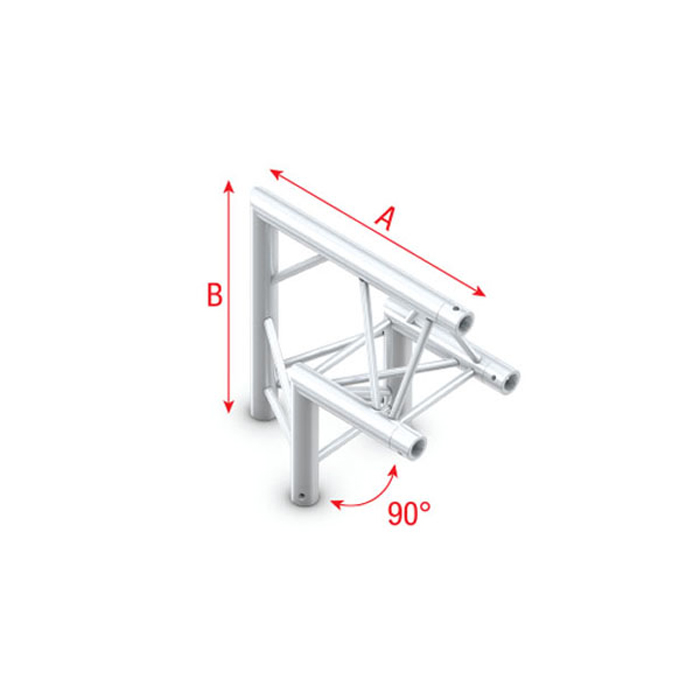 Traliccio triangolare PRO-30 - Corner apex up P (Milos Ø29.8mm) - Milos PT30006