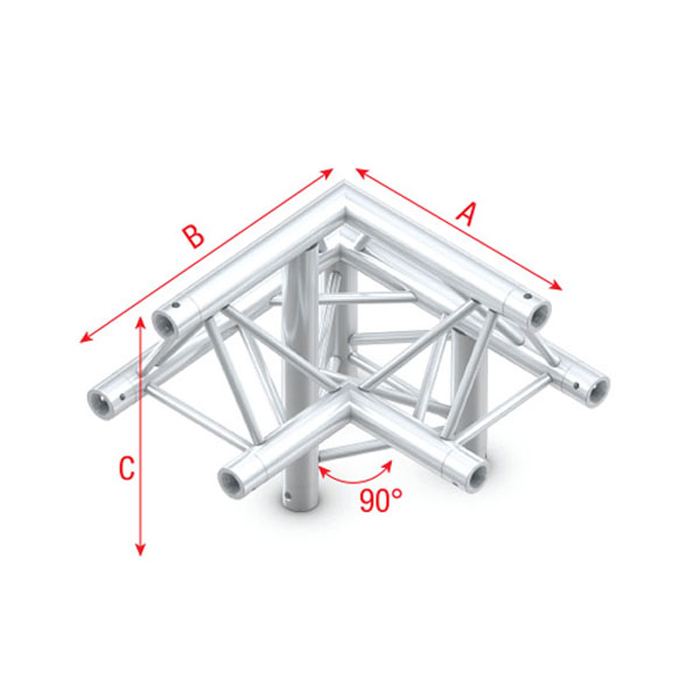 Traliccio triangolare PRO-30 - Corner down right apex up P (Milos Ø29.8mm) - Milos PT30010