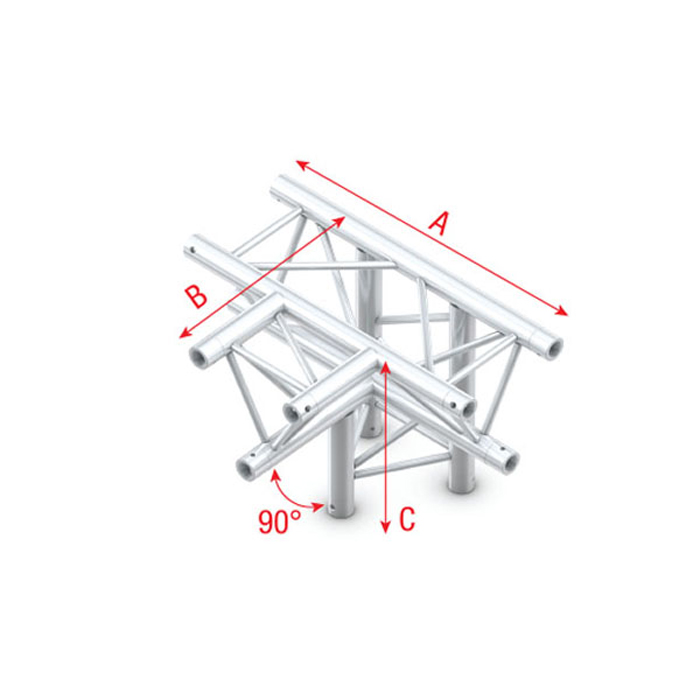 Pro-30 Triangle P Truss - T-Cross + down 4-way 71 cm - Milos PT30020