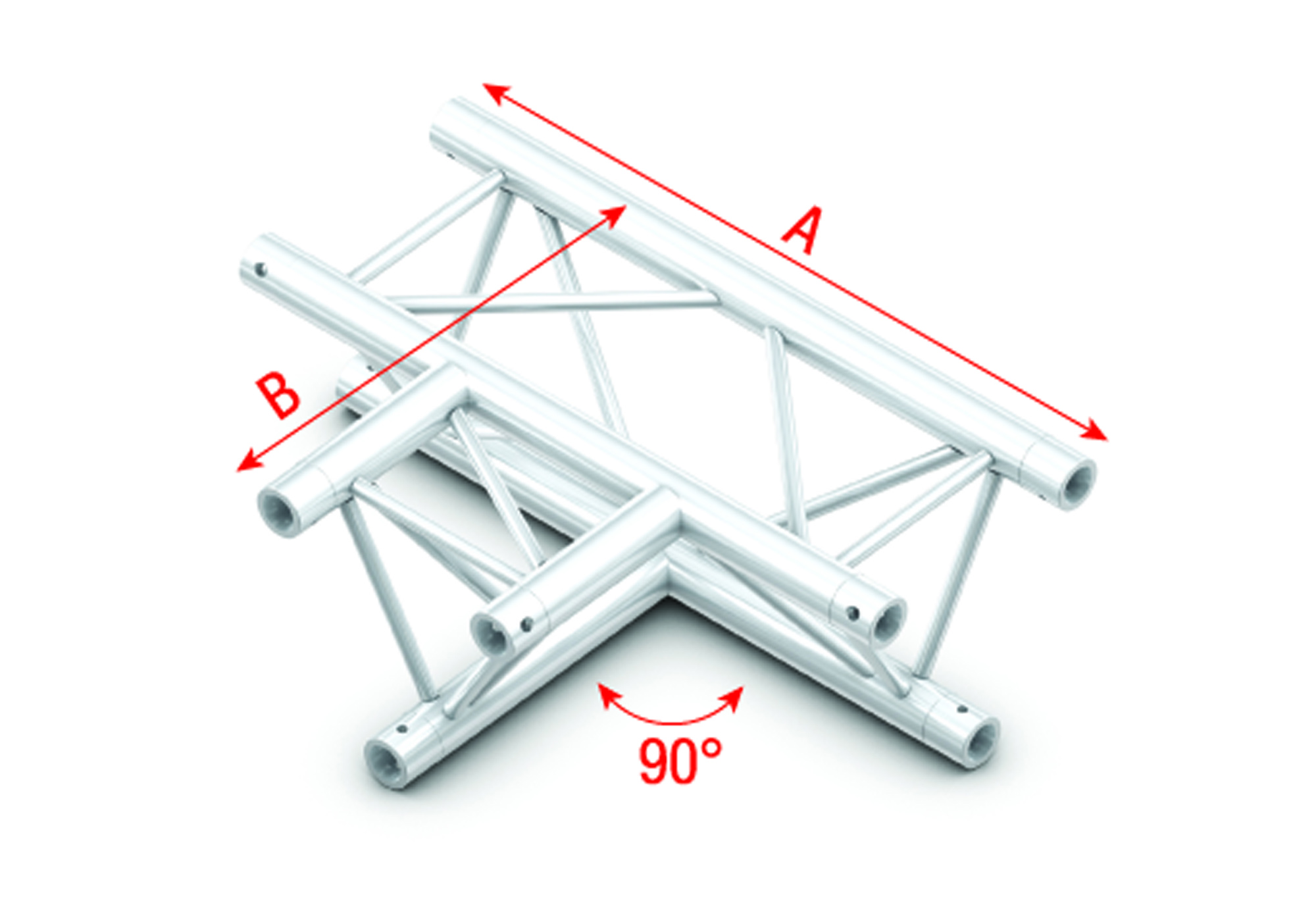 Pro-30 Triangle P Truss - 3-way horizontal 50 cm - Milos PT30036