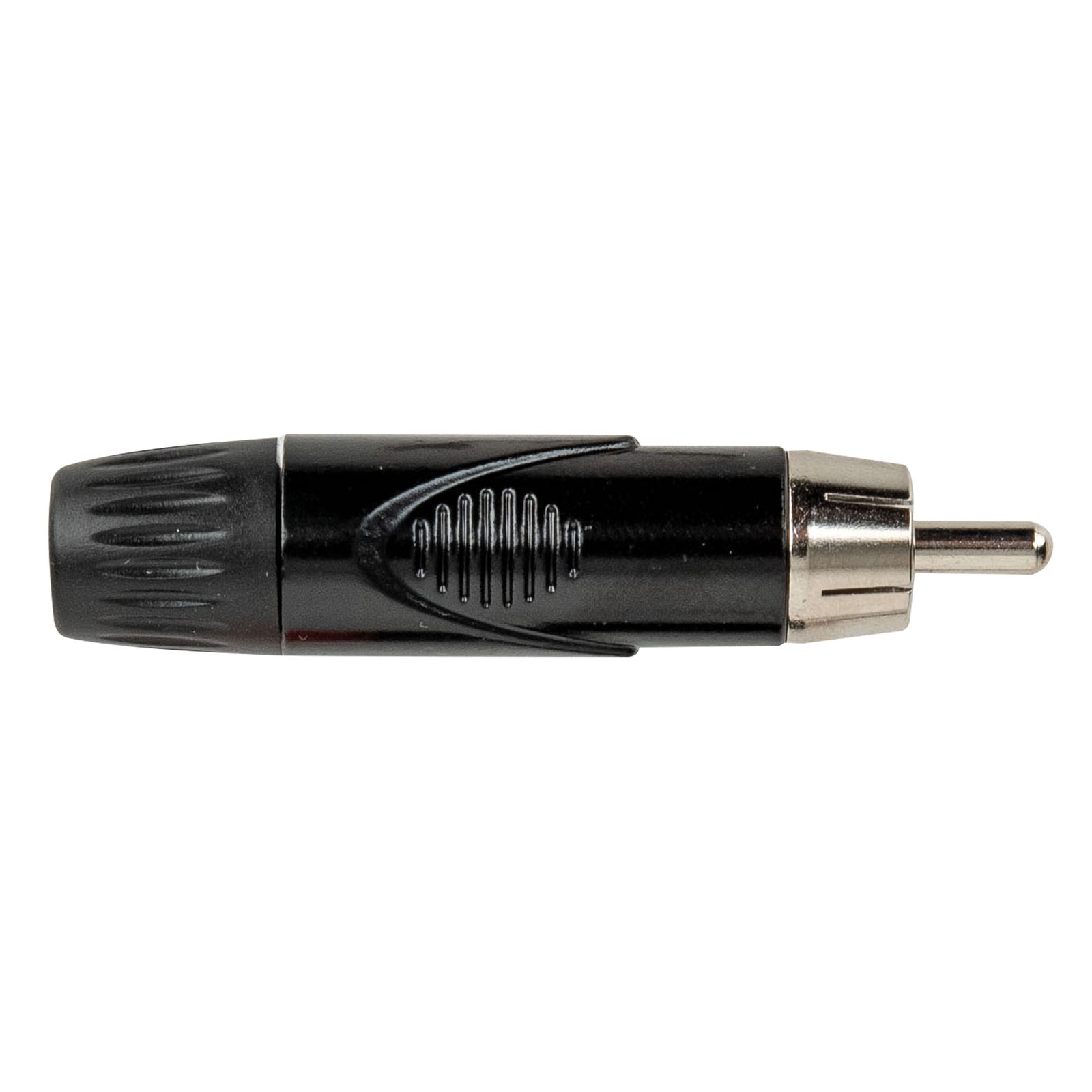 Connettore RCA maschio - Nero cappuccio nero placcato oro - DAP RMK302B