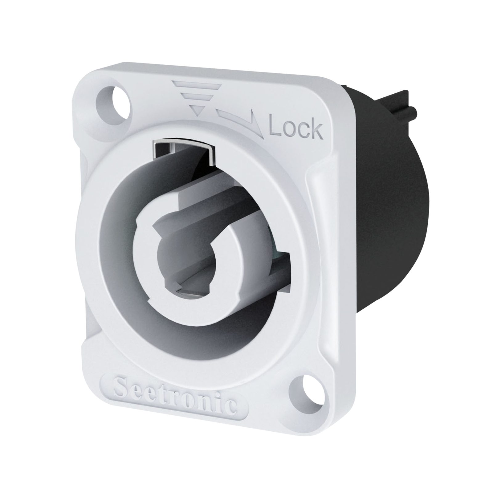 Connettore telaio Power Pro bianco foro D FASTON/saldatura - Seetronic SAC3MPB