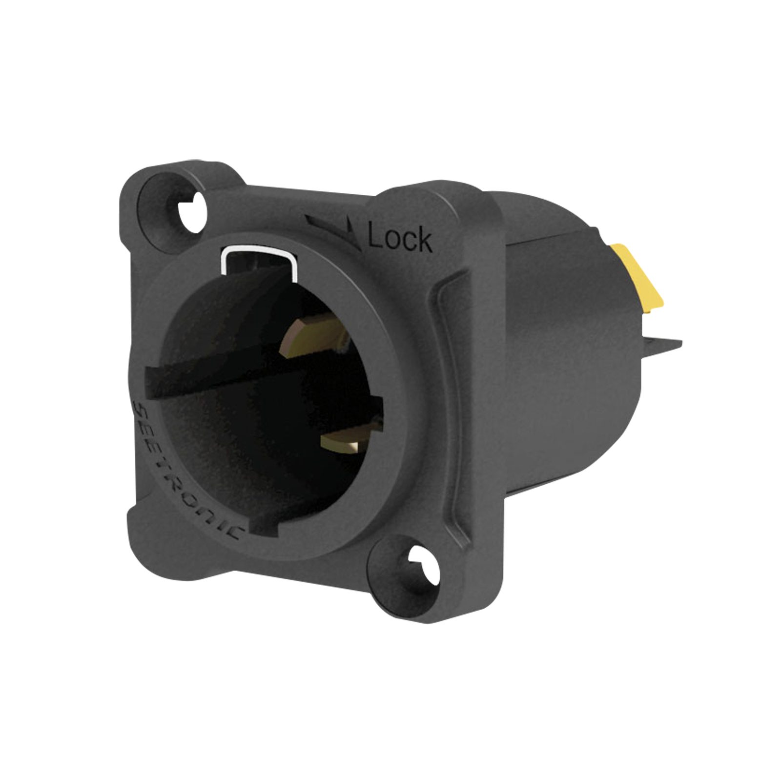 Power Pro True Inlet Chassis Connector Male D-Size - Seetronic SAC3MPXLY
