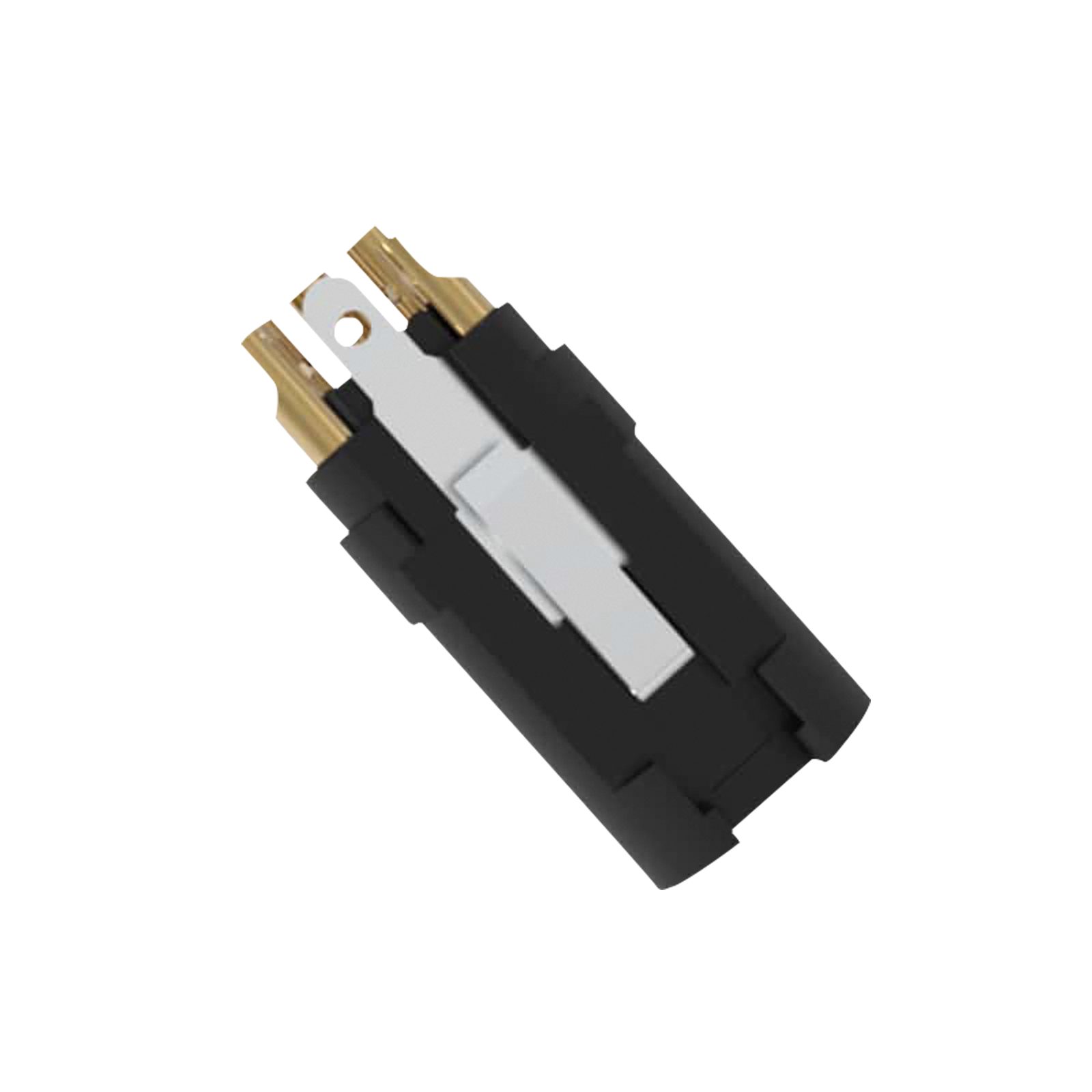 Connettore XLR 5 poli femmina acciaio inox nero contatti oro - Seetronic SCHF5B