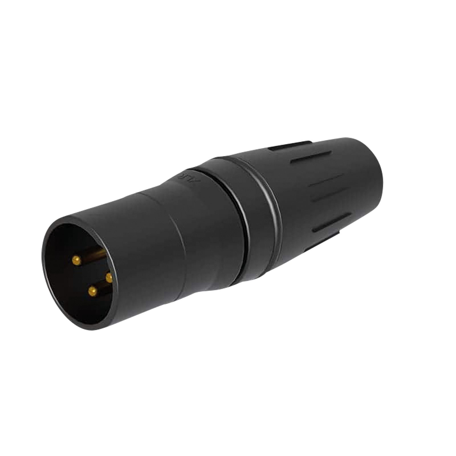 Connettore XLR maschio 3 pin, alloggiamento acciaio inox nero - SEETRONIC SCHM3B