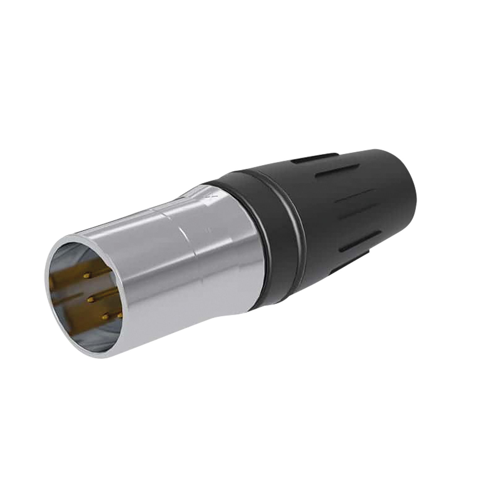Connettore XLR maschio 5 pin, alloggiamento acciaio inox cromato - SEETRONIC SCHM5