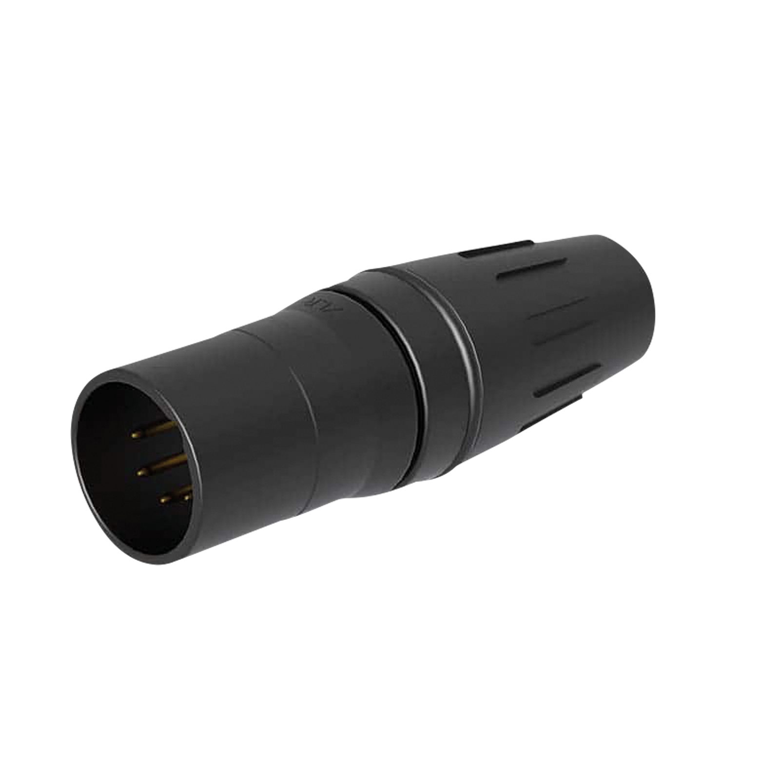 Connettore XLR maschio 5 pin, alloggiamento acciaio inox nero - SEETRONIC SCHM5B