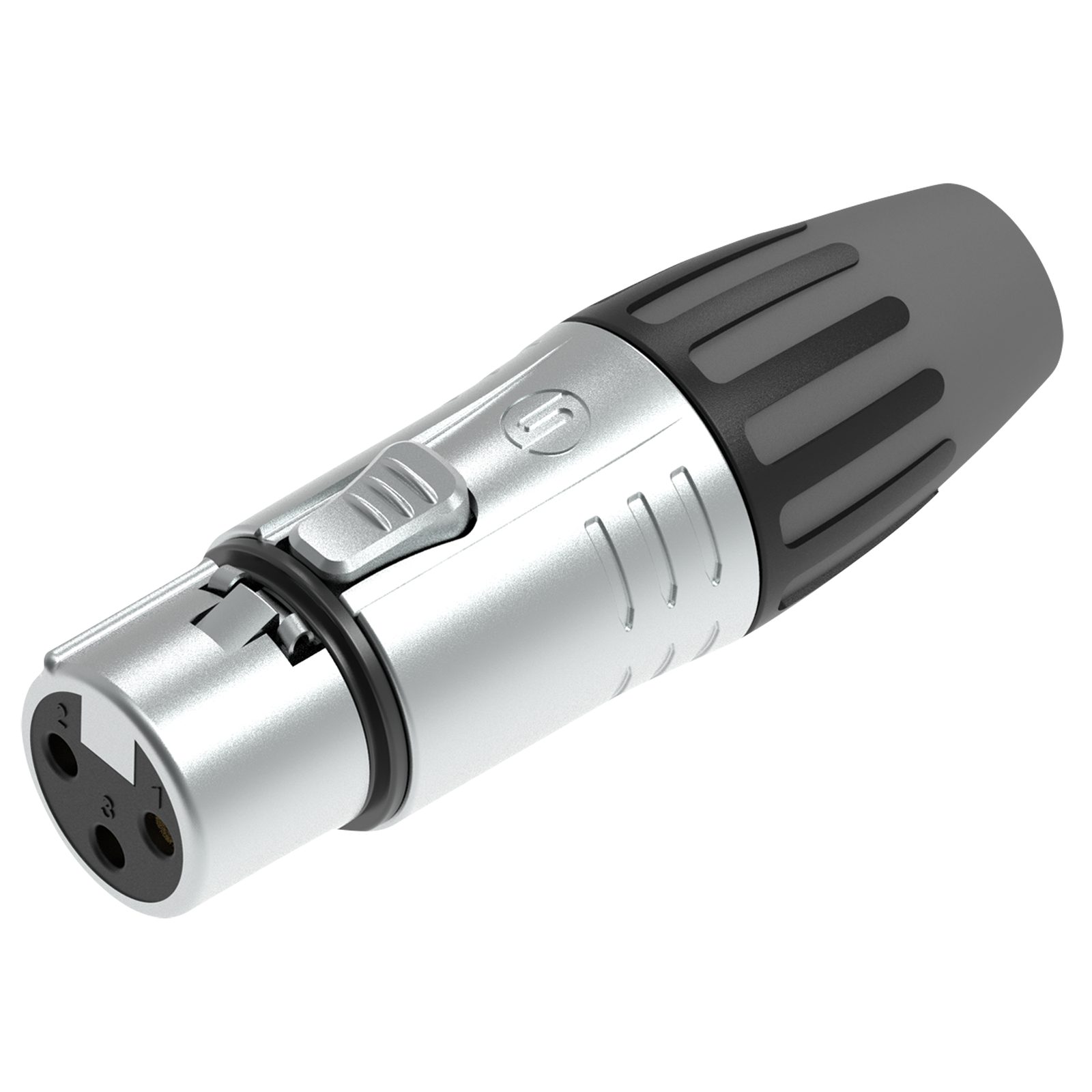 Connettore XLR 3 pin femmina per cavi Cromo - SEETRONIC SCMF3