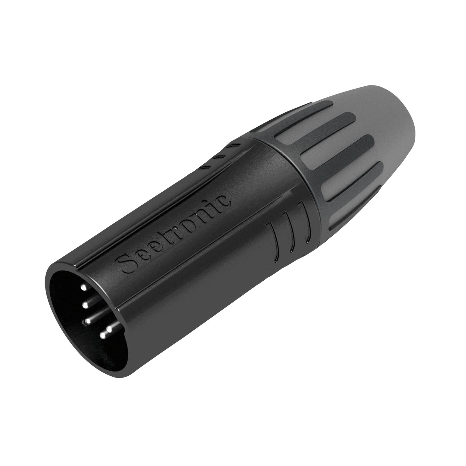 XLR 5P Connector male nero contatti argento - Seetronic SCMM5B
