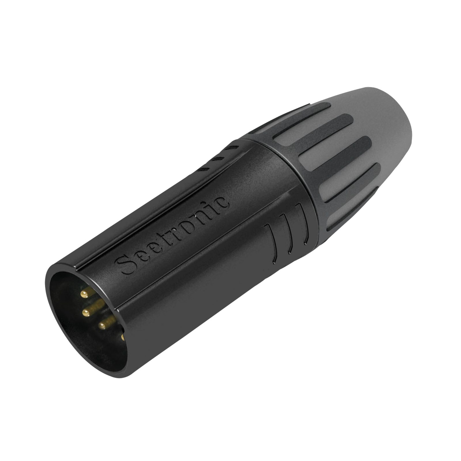 XLR 5P Connector male nero contatti oro - Seetronic SCMM5BG