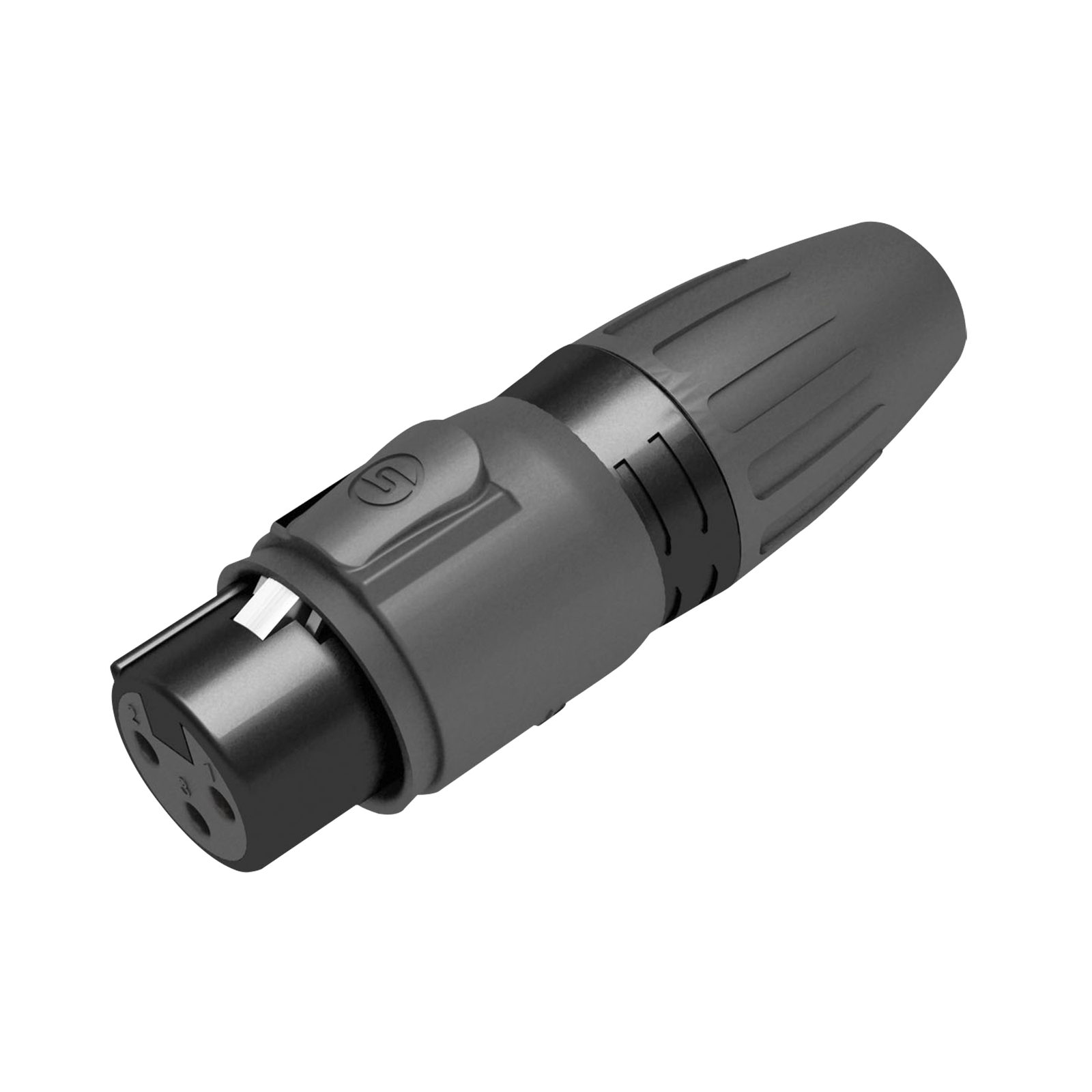 XLR 3P Connector female IP65 nero contatti argento - Seetronic SCWF3B
