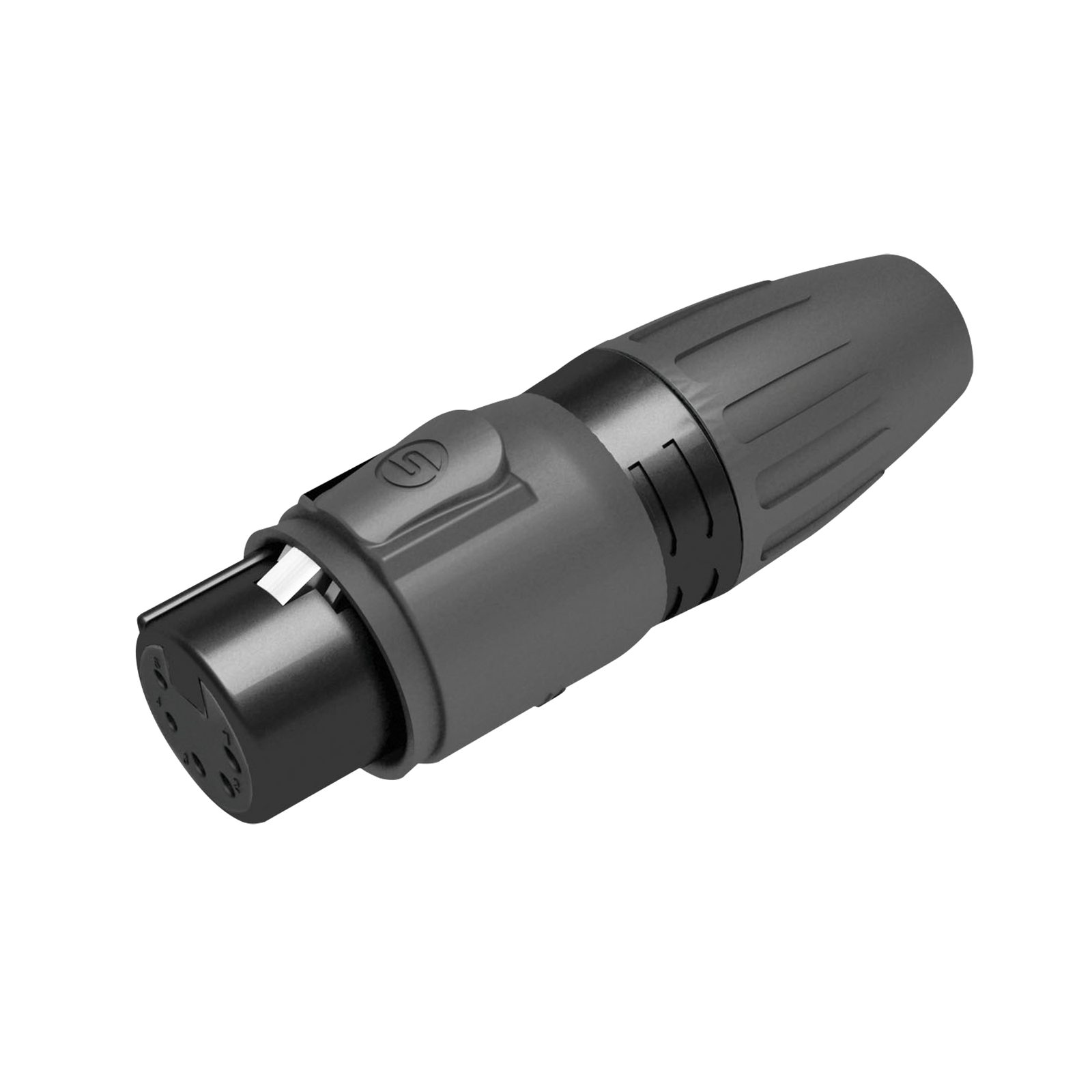 XLR 5P Connector female IP65 nero contatti argento - Seetronic SCWF5B