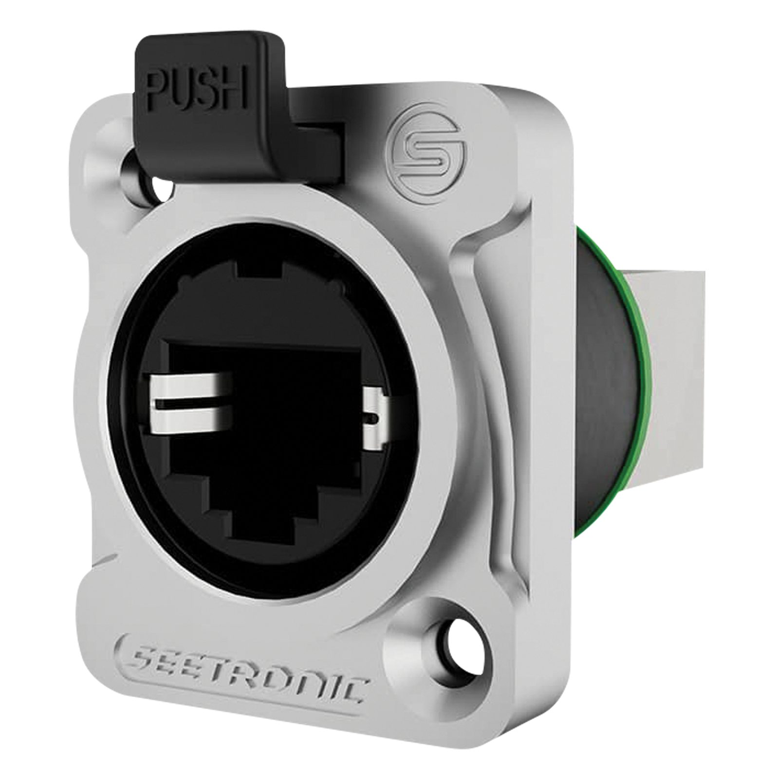 Connettore RJ45 per telaio tipo D, CAT5e, 90°, IP65 - Seetronic SE8FDYH16