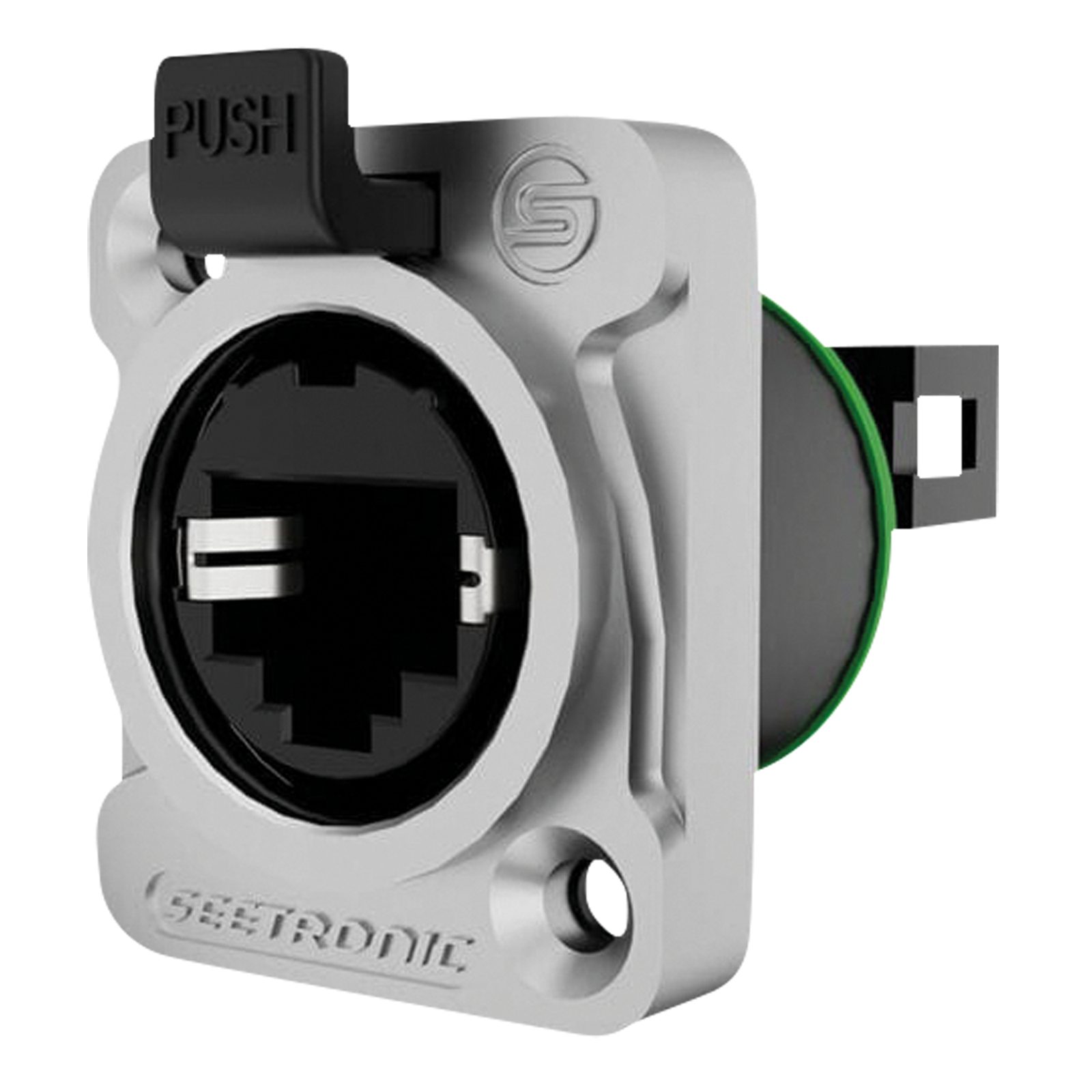 Jack RJ45 per telaio con blocco, tipo D, IDC 8 pin, IP65 - Seetronic SE8FDYH31