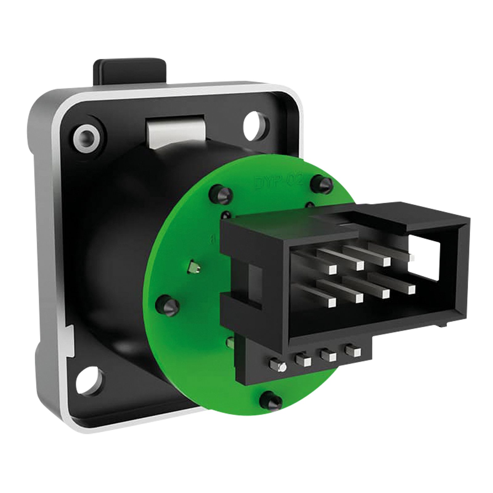 Jack RJ45 per telaio con blocco, tipo D, IDC 8 pin, IP65 - Seetronic SE8FDYH31