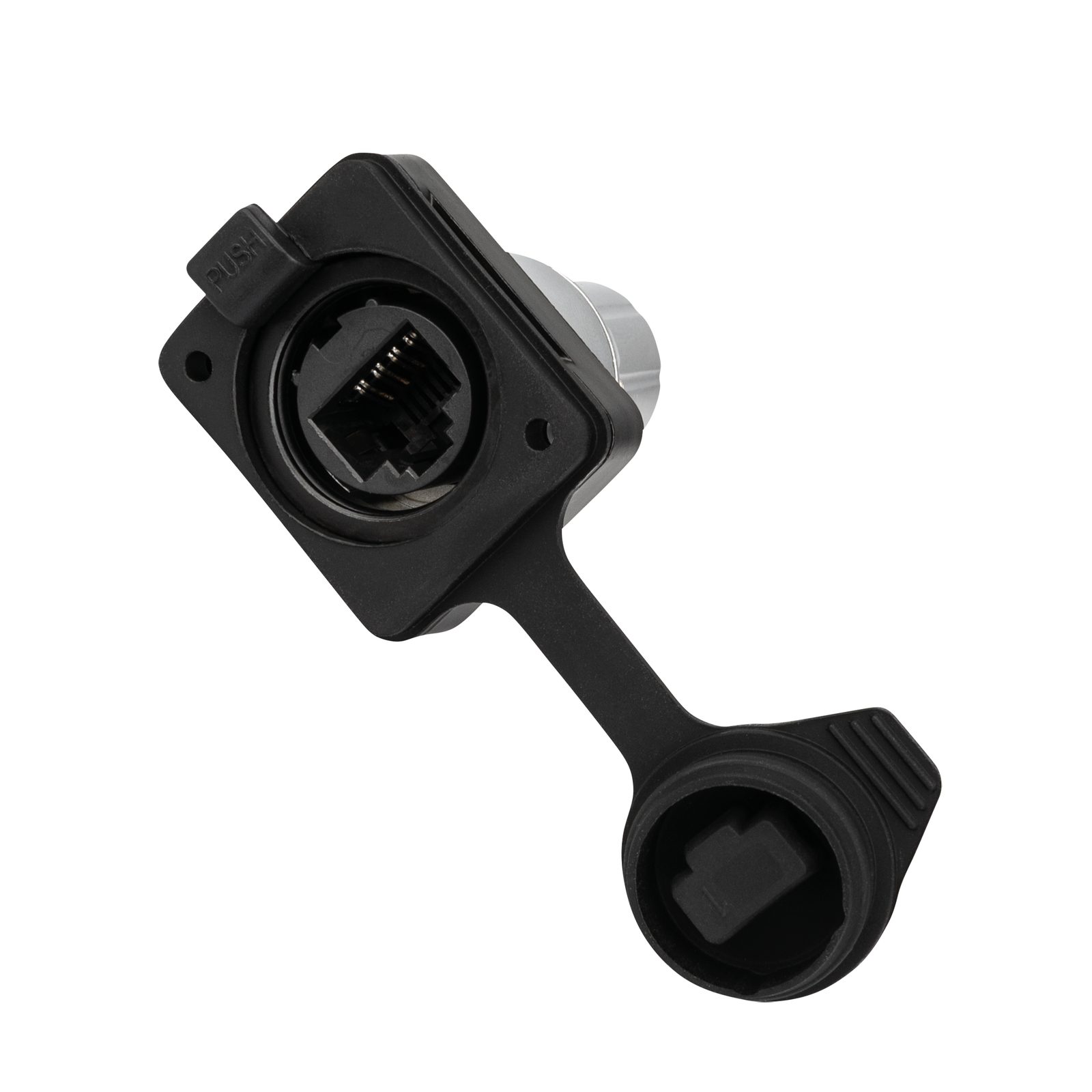 Presa RJ45 passante a blocco per telaio tipo D, CAT6A, PoE++, IP65 - Seetronic SE8FDYH60BC6A
