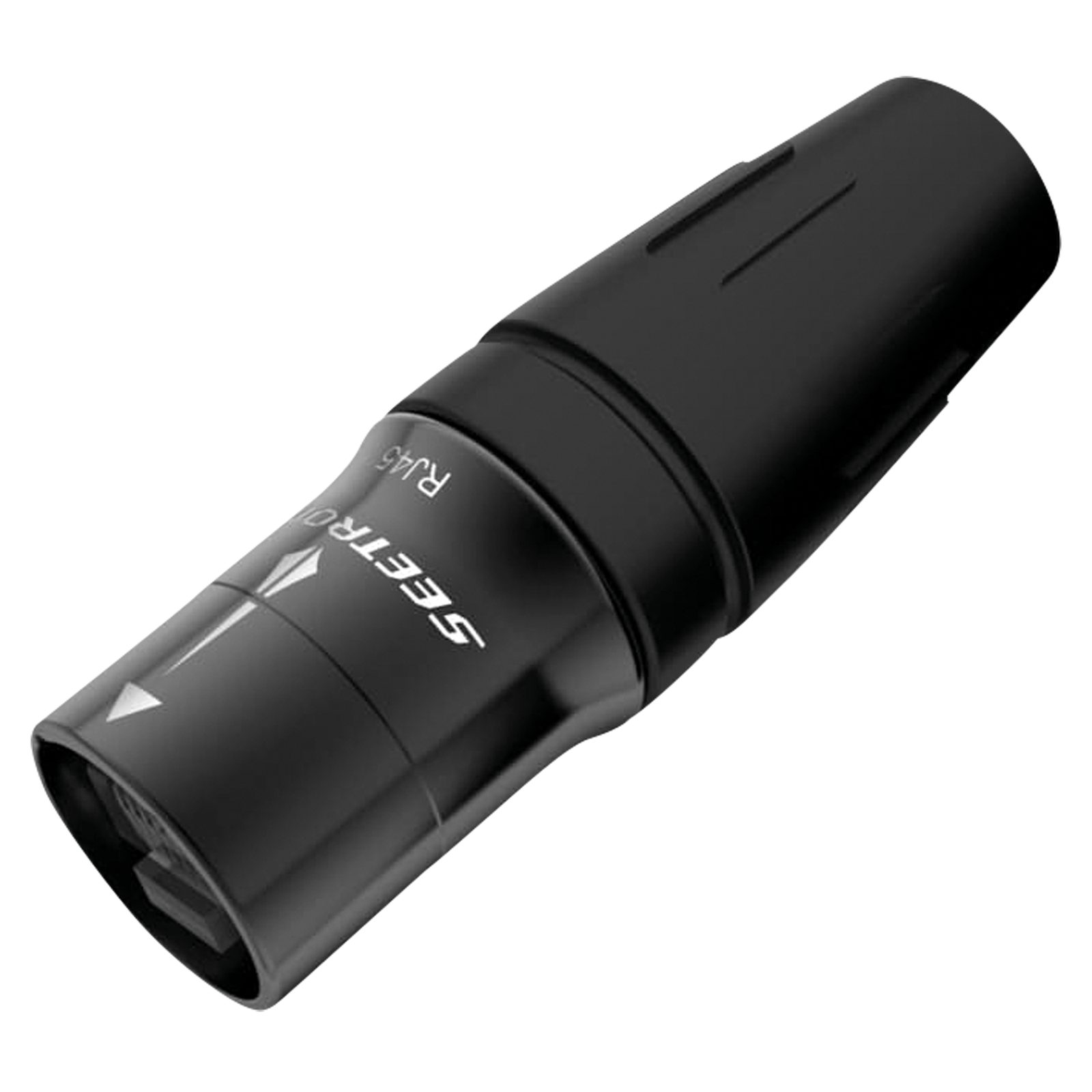 Portacavi RJ45 IP65 acciaio inox nero 66.4x19 mm - SEETRONIC SE8MH02B