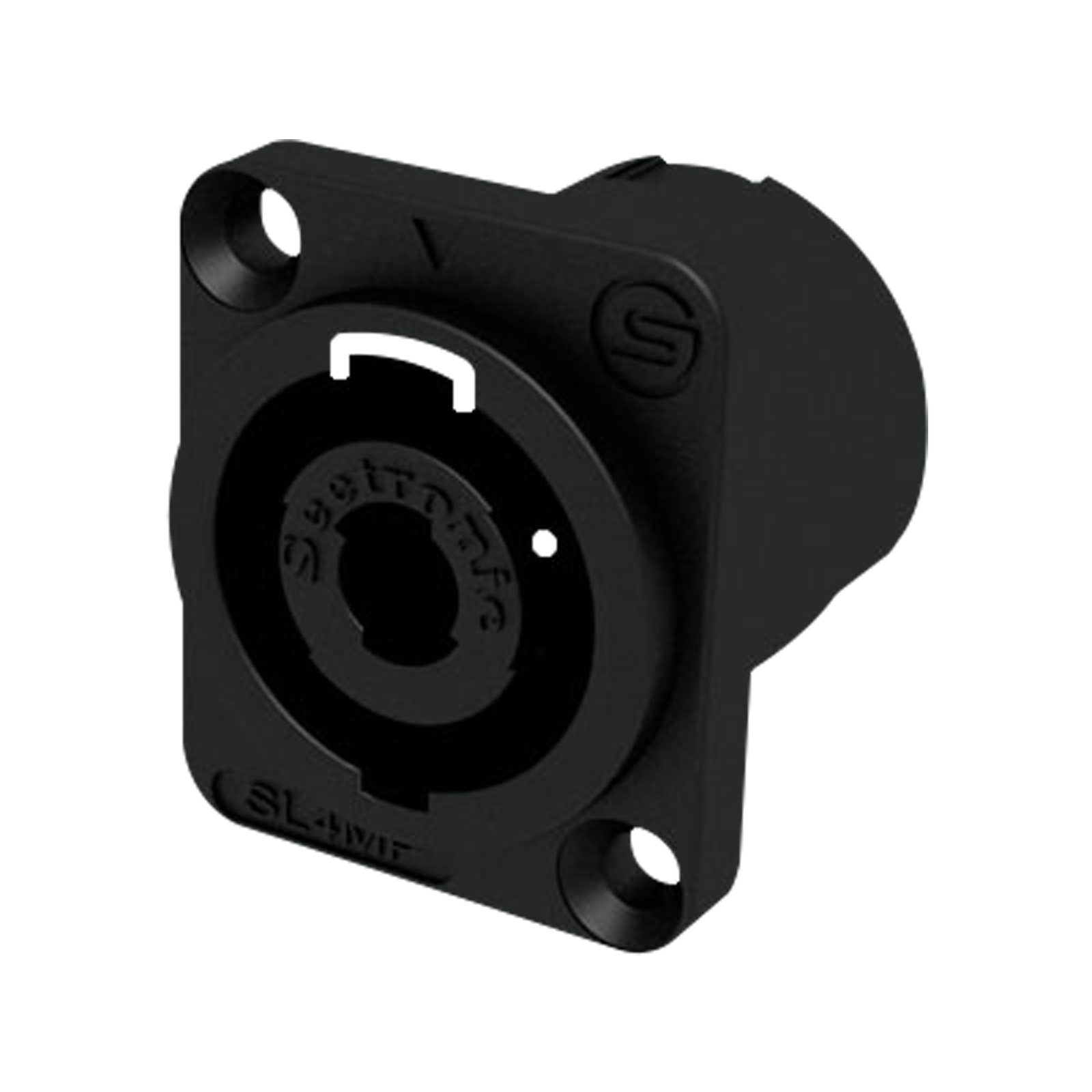 Connettore telaio speaker 4 poli femmina D-size - Seetronic SL4MP