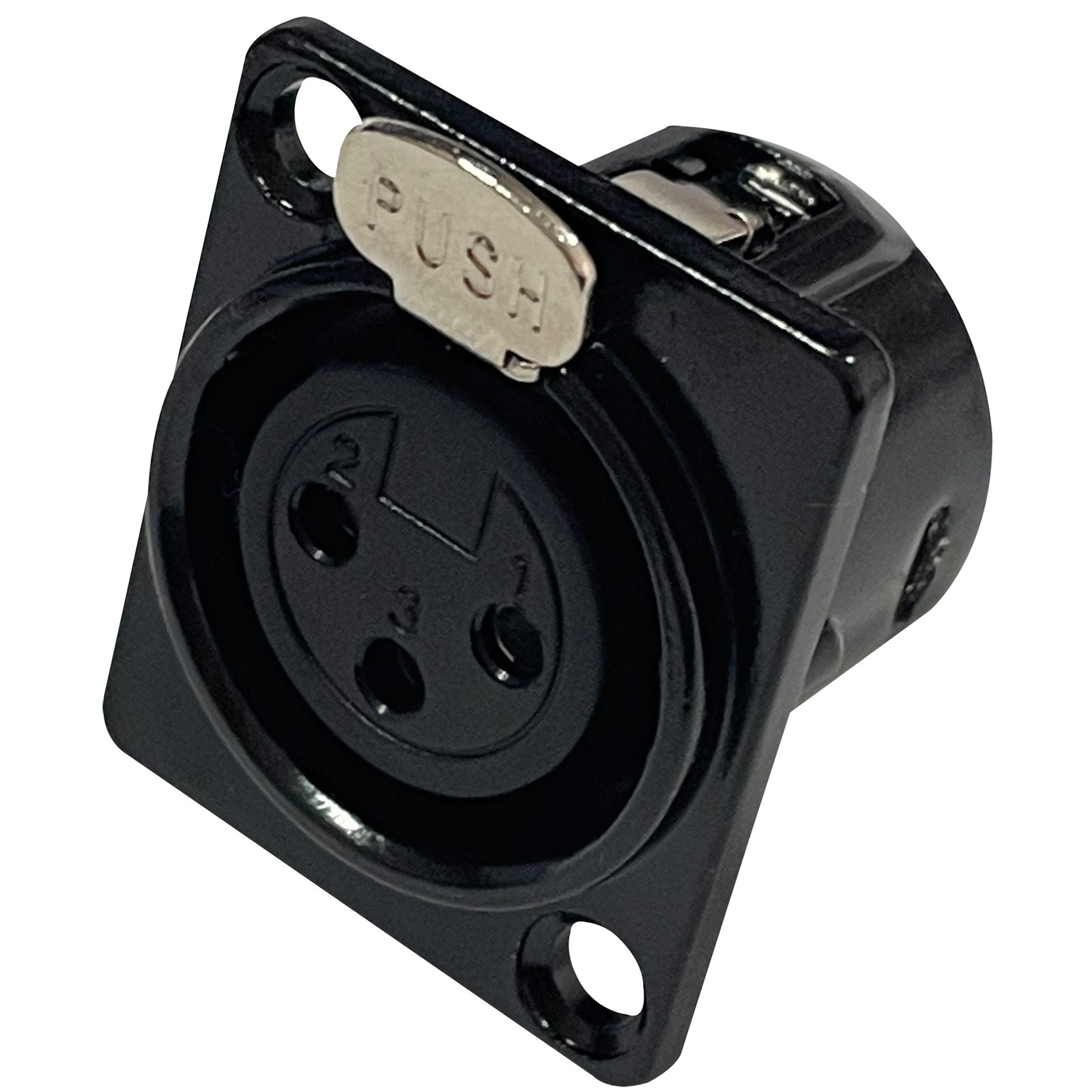 Connettore XLR 3 poli femmina per telaio alloggiamento nero - DAP XFC303B
