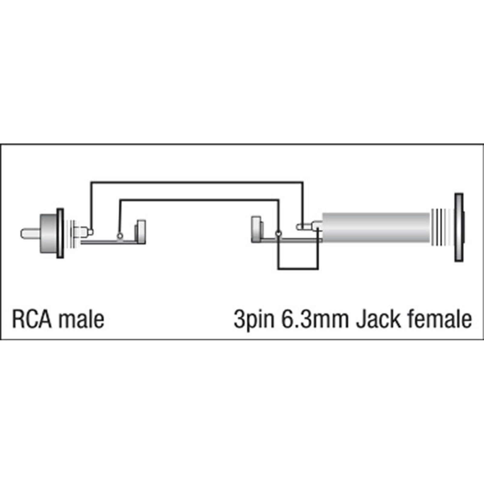 Adattatore audio RCA/M a jack/F 6.3 mm - DAP XGA05