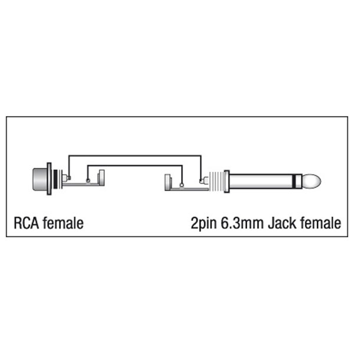 Adattatore audio RCA/F a jack/M 6.3 mm - DAP XGA06