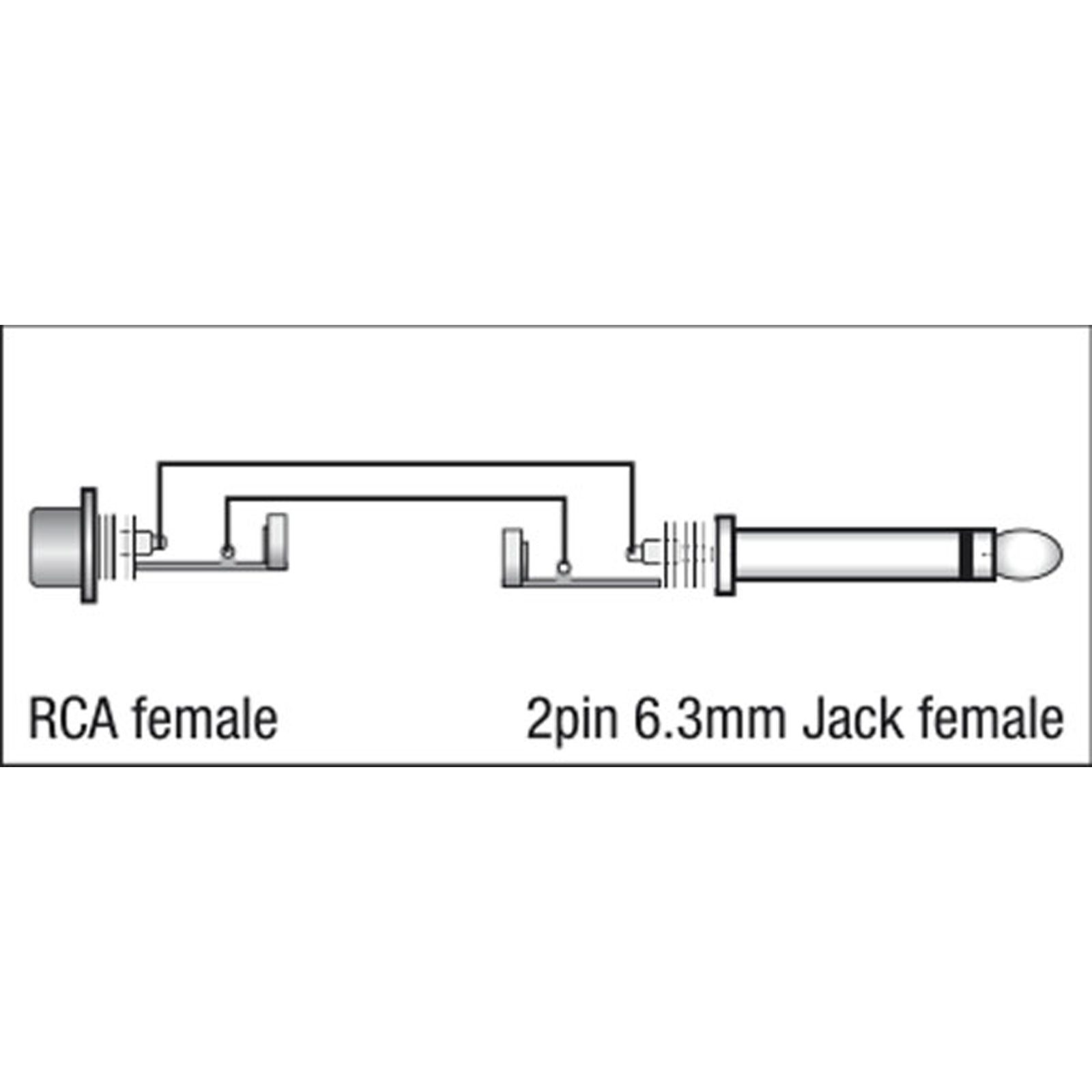 Adattatore audio RCA/F a jack/M 6.3 mm - DAP XGA06
