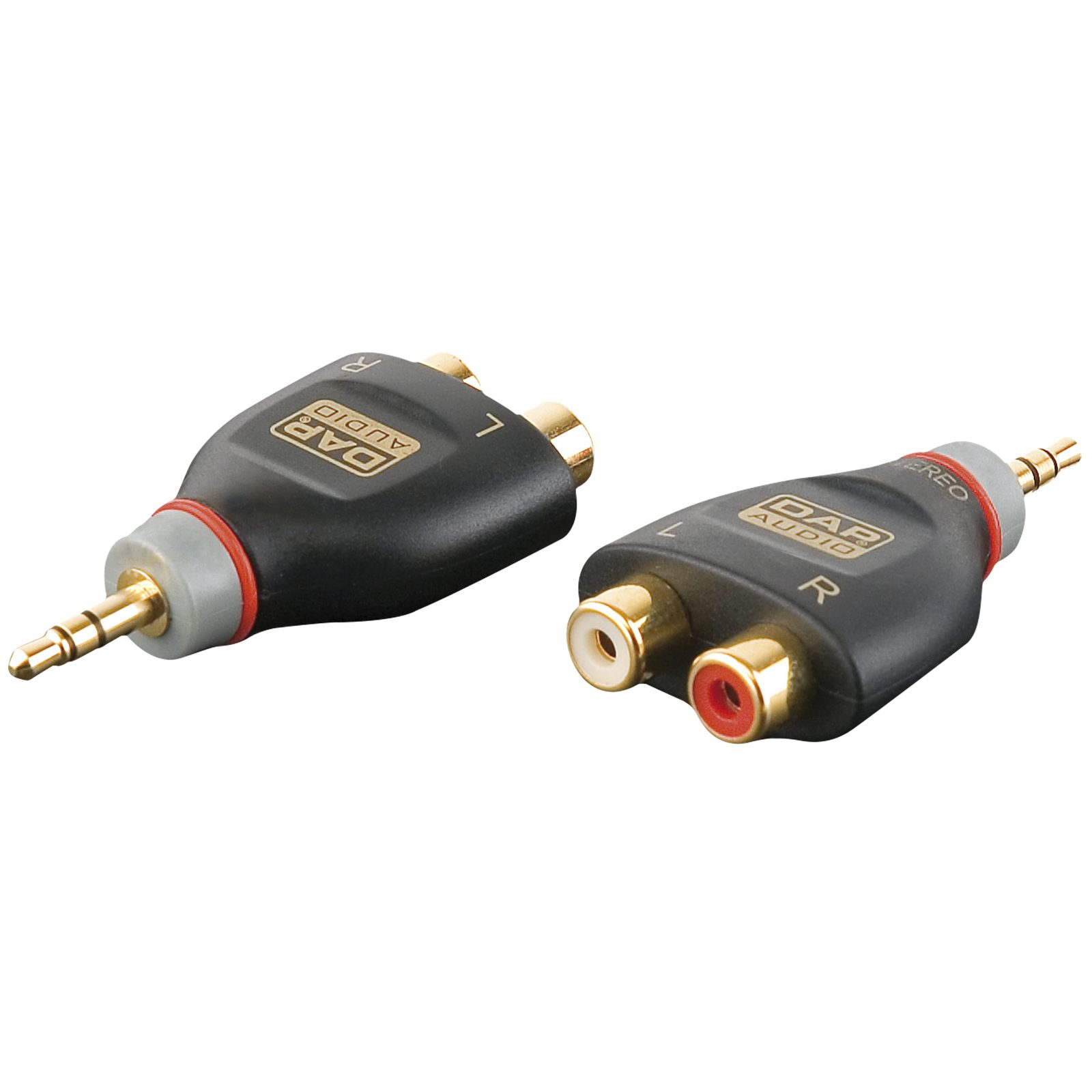 Adattatore mini-jack stereo maschio 3.5 mm a 2x RCA femmina - DAP XGA17