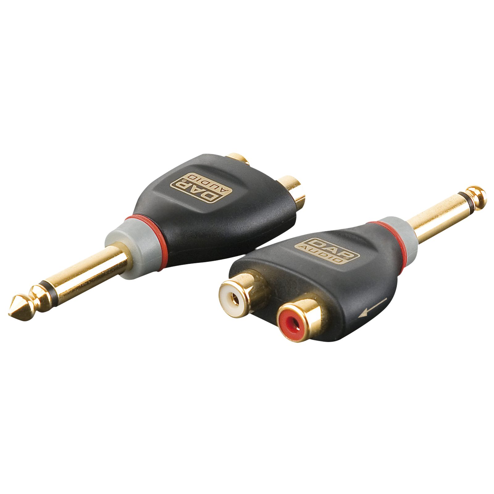 Adattatore Jack mono maschio 6.3 mm a 2x RCA femmina - DAP XGA19