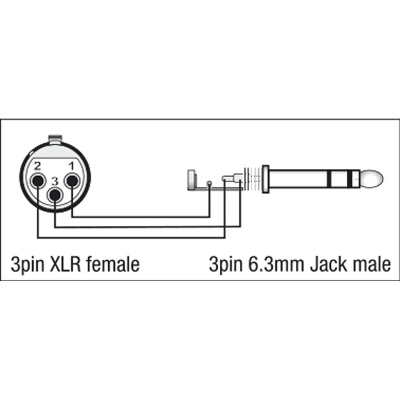 Adattatore XLR/F 3P a Jack/M stereo 6.3 mm - DAP XGA24