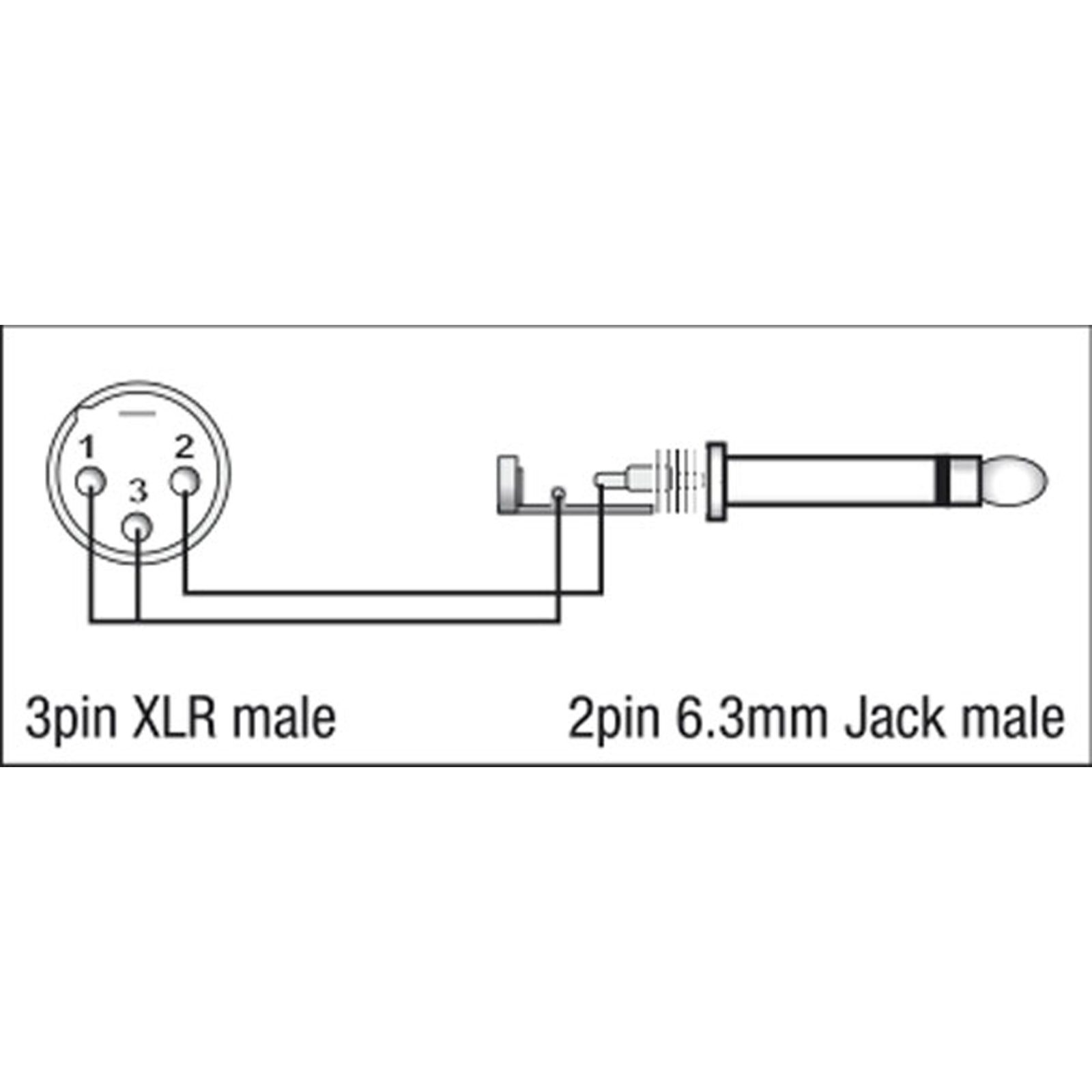 Adattatore XLR/M 3P a Jack/M mono 6.3 mm - DAP XGA27