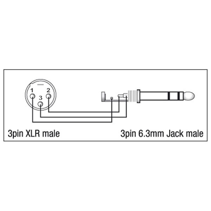Adattatore XLR/M 3P a Jack/M stereo 6.3 mm - DAP XGA28