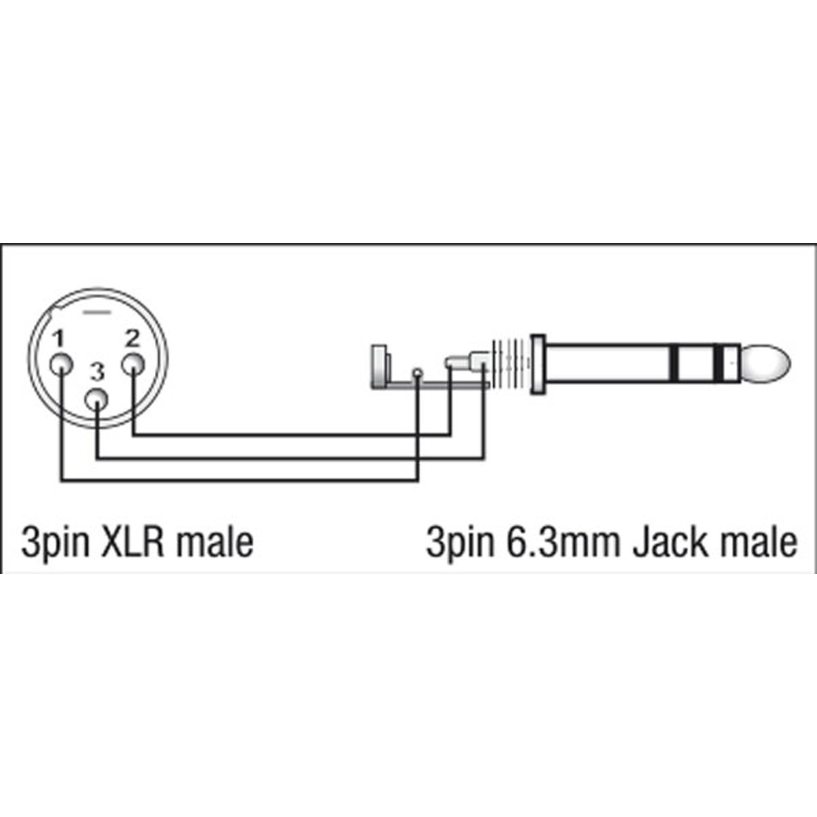 Adattatore XLR/M 3P a Jack/M stereo 6.3 mm - DAP XGA28