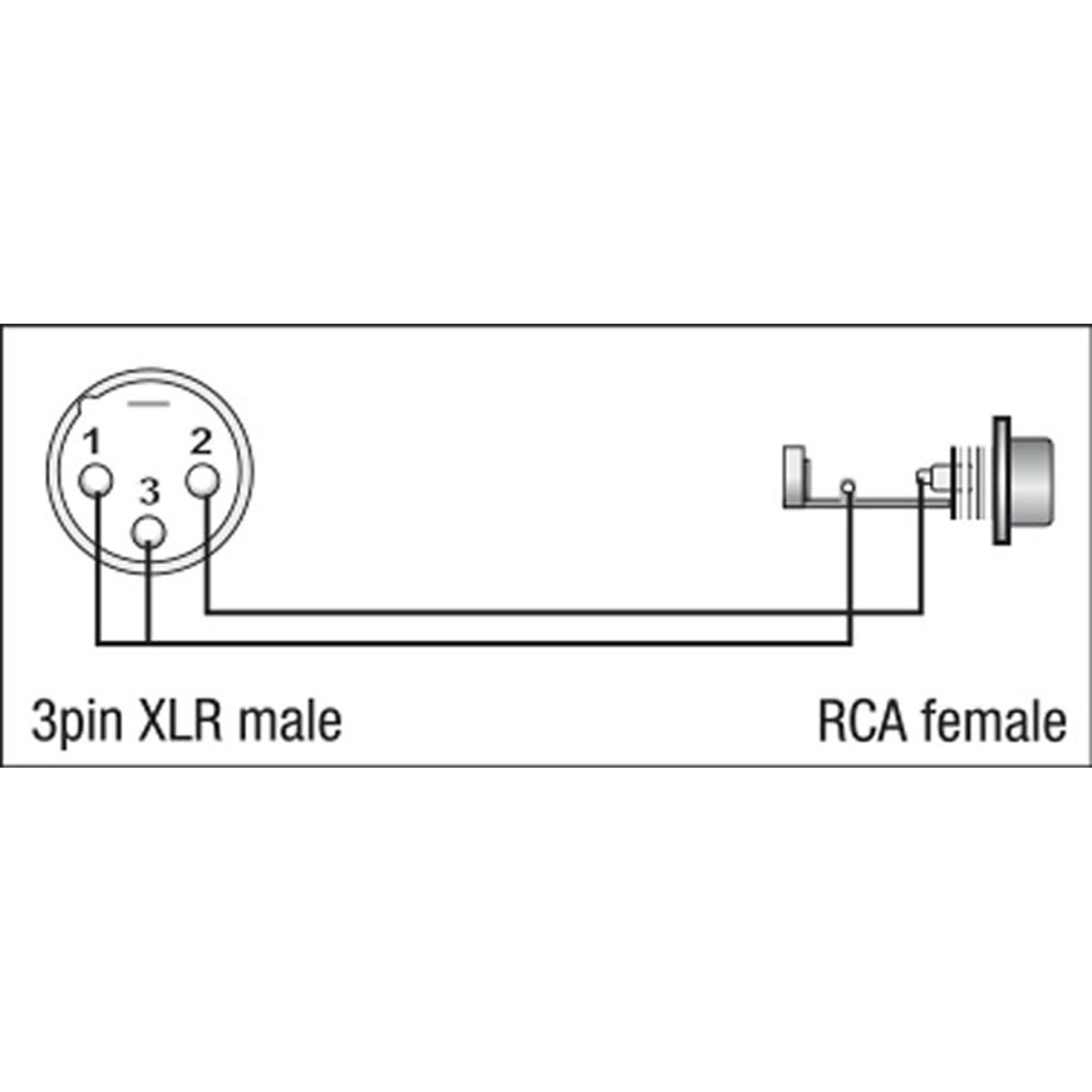 Adattatore XLR 3P maschio a RCA femmina - DAP XGA34