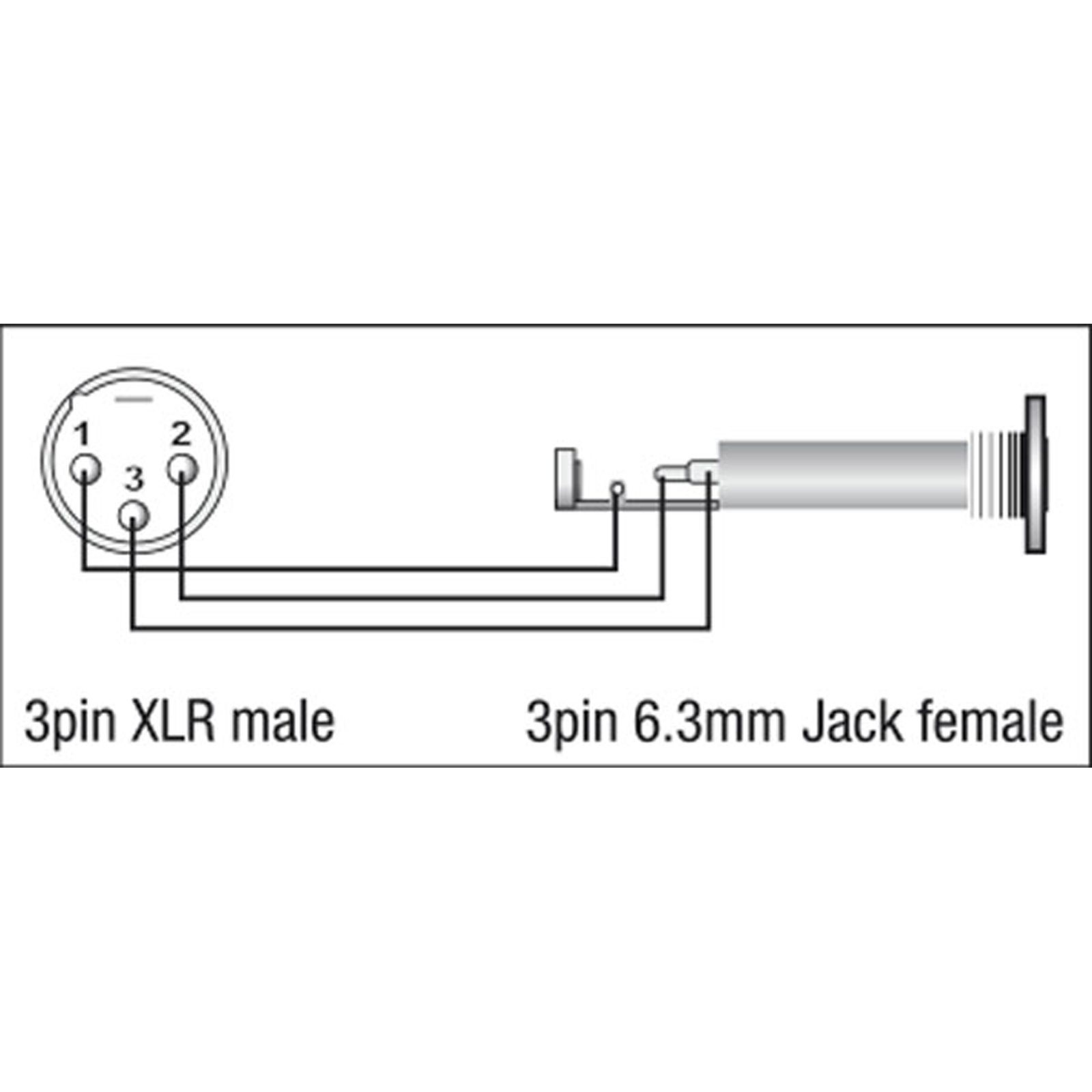 Adattatore XLR 3P maschio a Jack TRS 6,3 mm femmina bilanciato - DAP XGA35