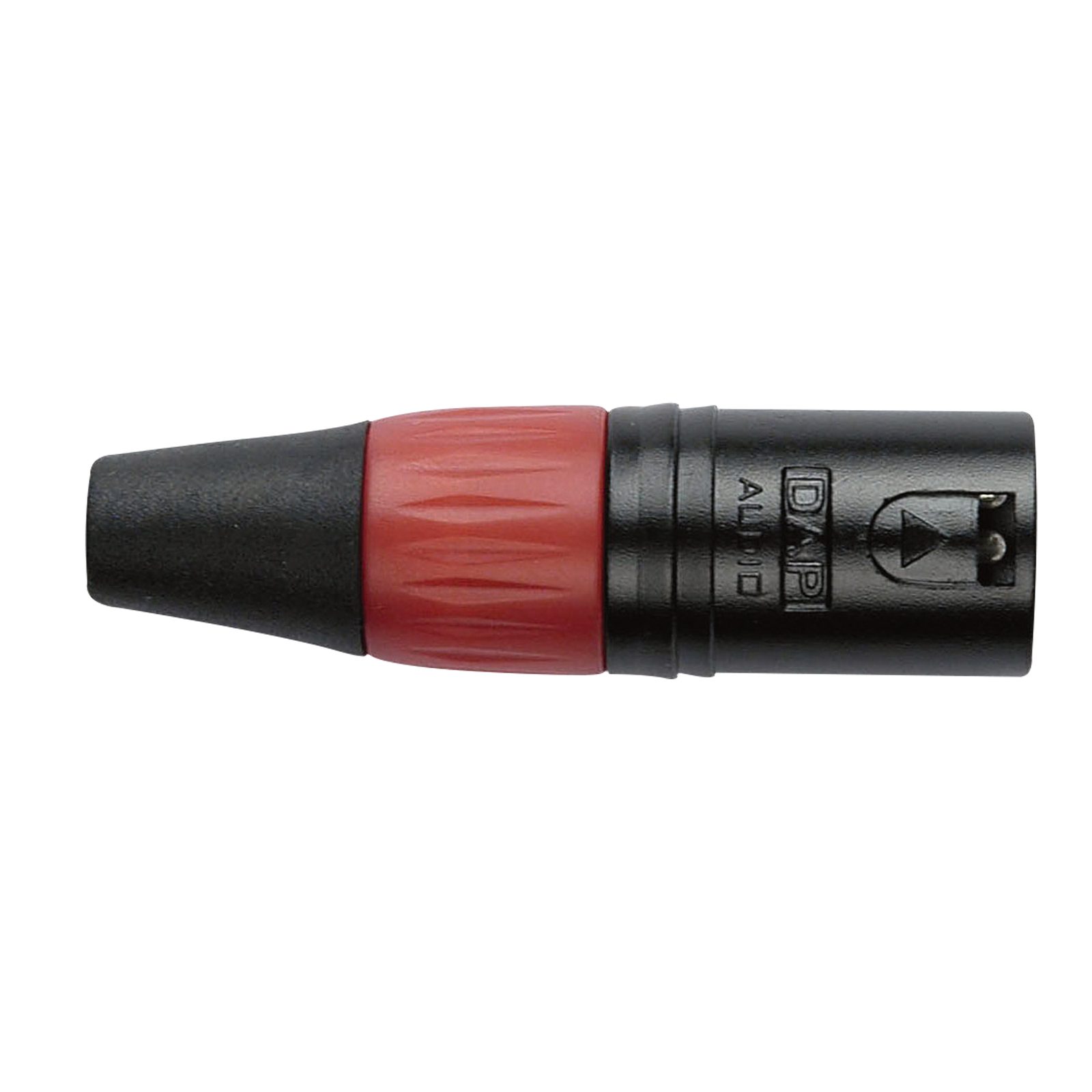 Connettore XLR 3P maschio cappuccio rosso alloggiamento nero - DAP XMK203BR