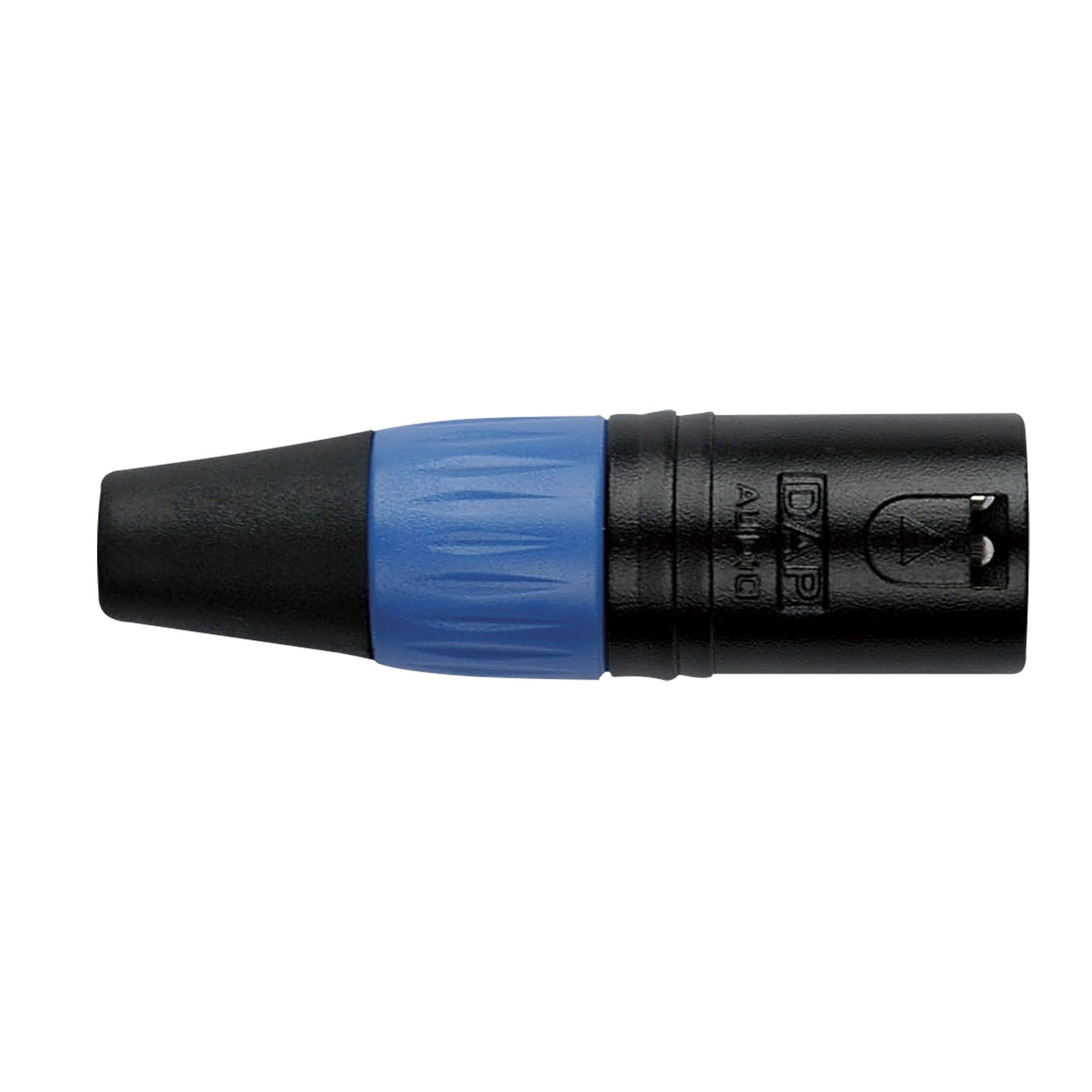 Connettore XLR 3P maschio cappuccio blu alloggiamento nero - DAP XMK203BU