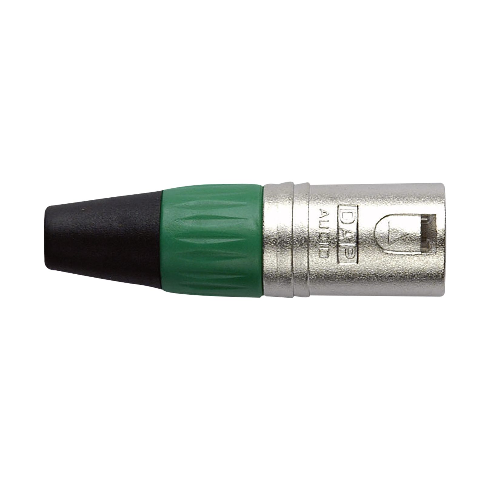 Connettore XLR 3P maschio cappuccio verde alloggiamento nichel - DAP XMK203NG