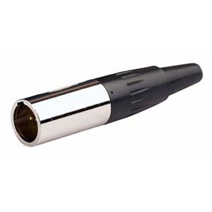 Connettore Mini XLR 4P maschio cappuccio nero - DAP XMK204NB